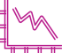 An icon depicting a line graph with the line trending downward, a symbol for the economy.